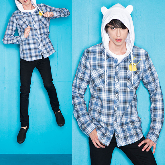 Adventure Time Finn hooded shirt